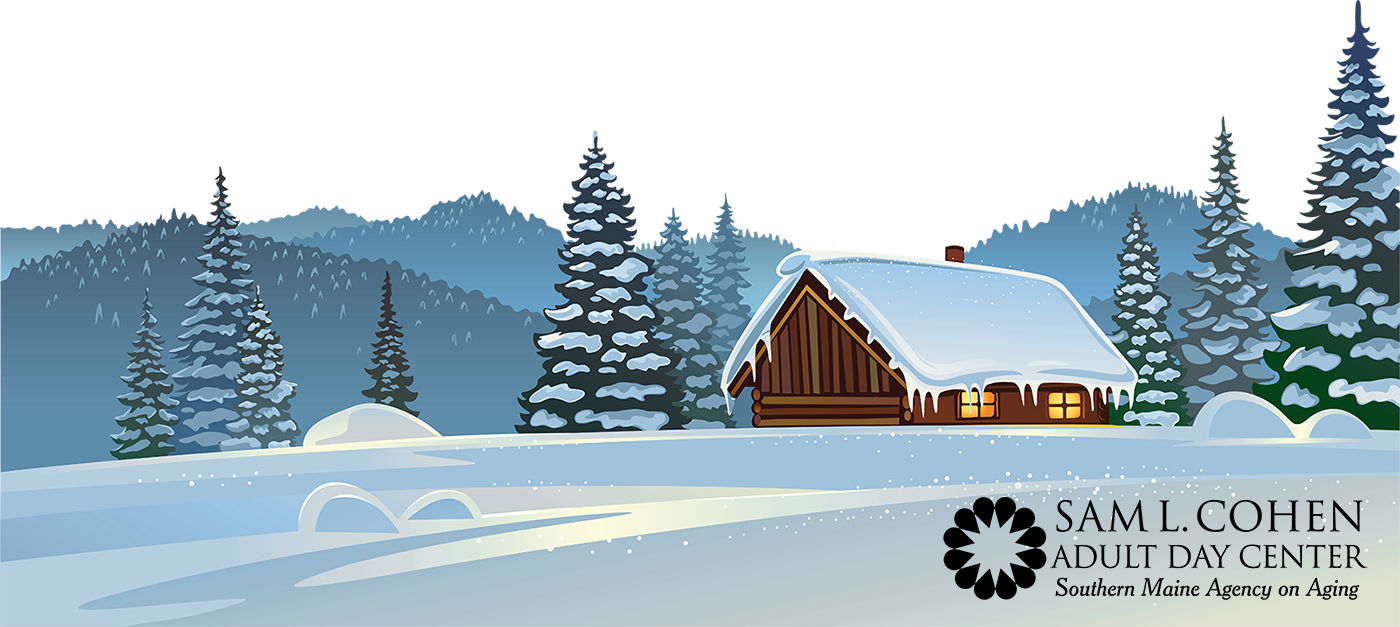 winter cabin scene